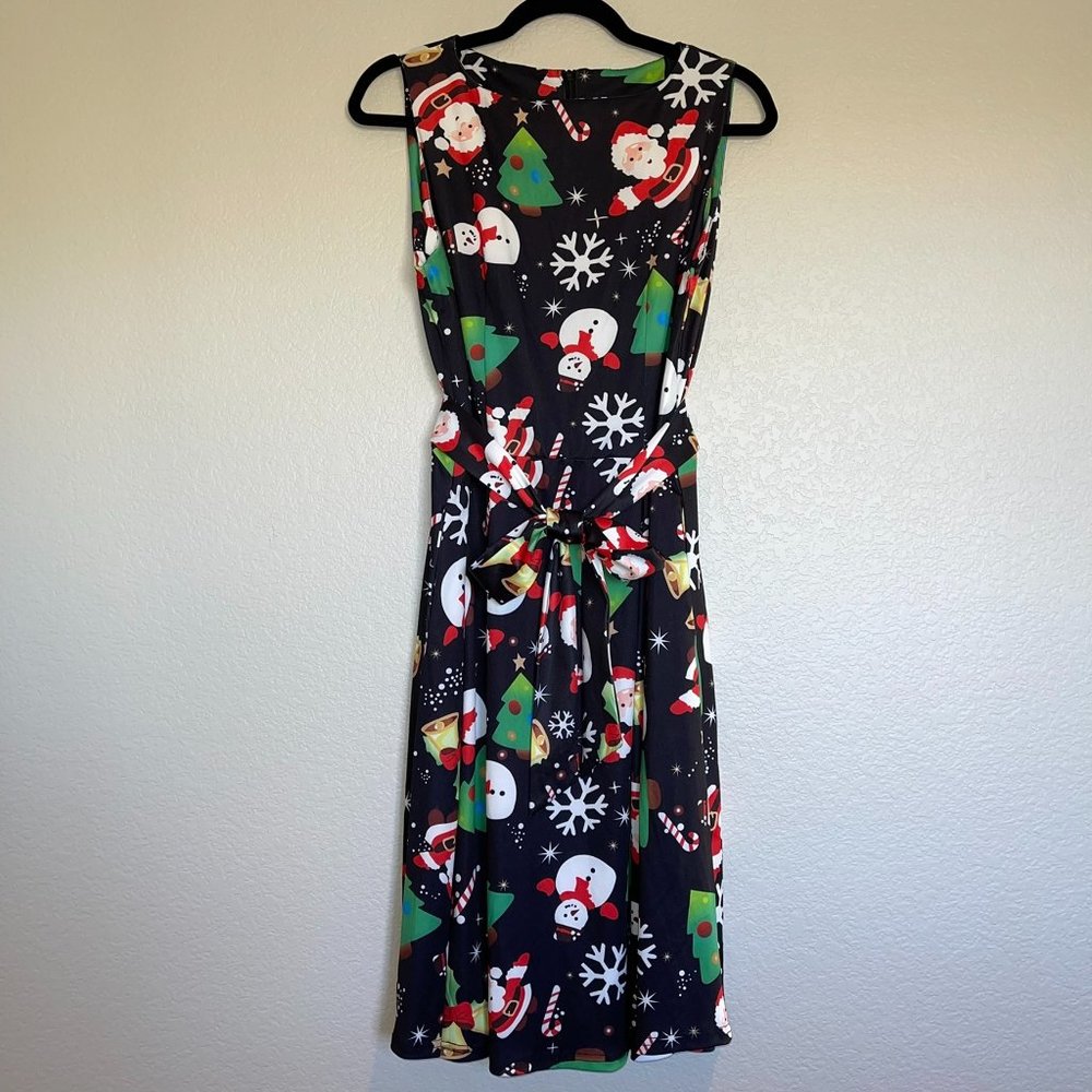 OUGES Women's Christmas Holiday Fit and Flare Cocktail Dress